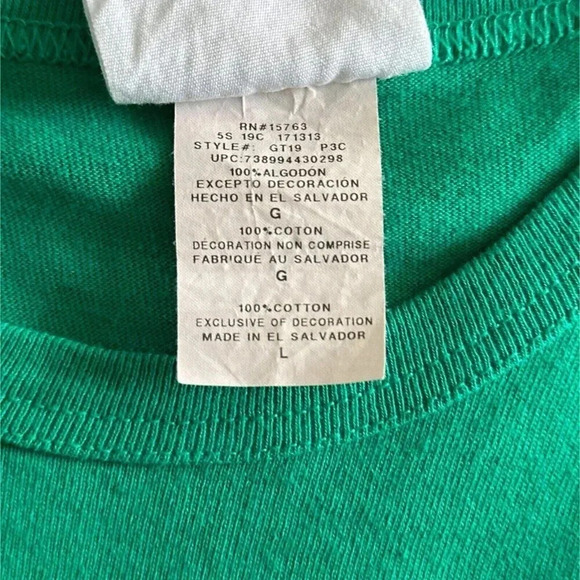 Champion Shirt Mens M/L Green Faded Embroidered Logo Casual Basic Summer Tee - Picture 9 of 11